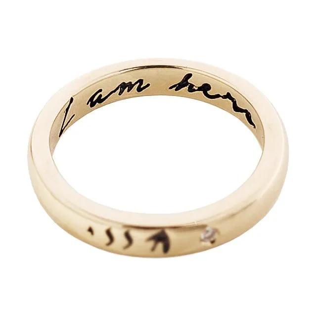 10K Gold I Am Here Band
