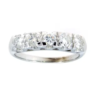 1950s 3/4ct Diamond Anniversary Band