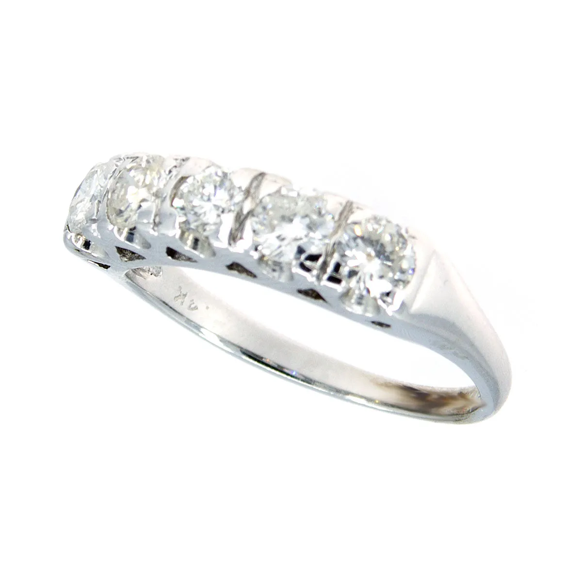 1950s 3/4ct Diamond Anniversary Band
