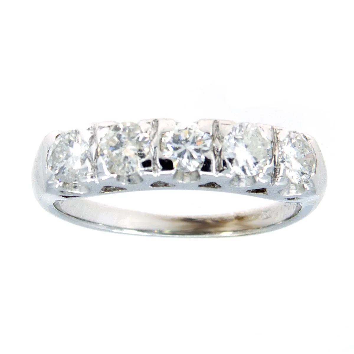 1950s 3/4ct Diamond Anniversary Band