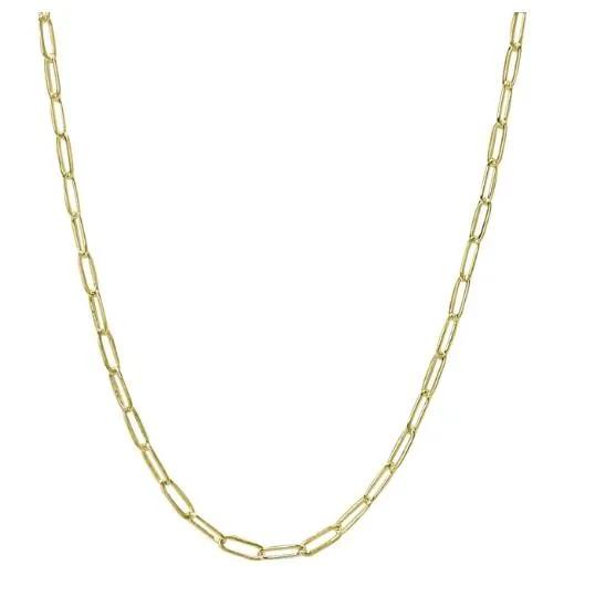 20" Gold Paper Clip Necklace