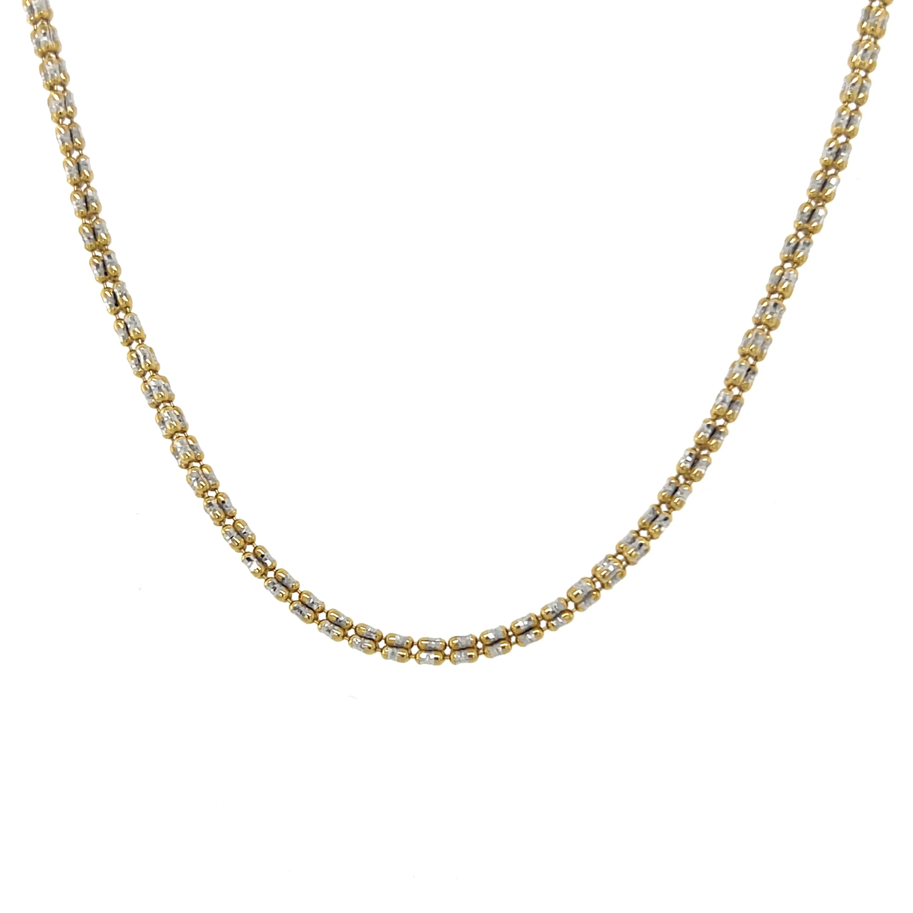 2.7mm Two Tone Fancy Iced Chain