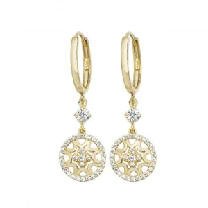 9CT Yellow Gold Drop Earrings ER1107