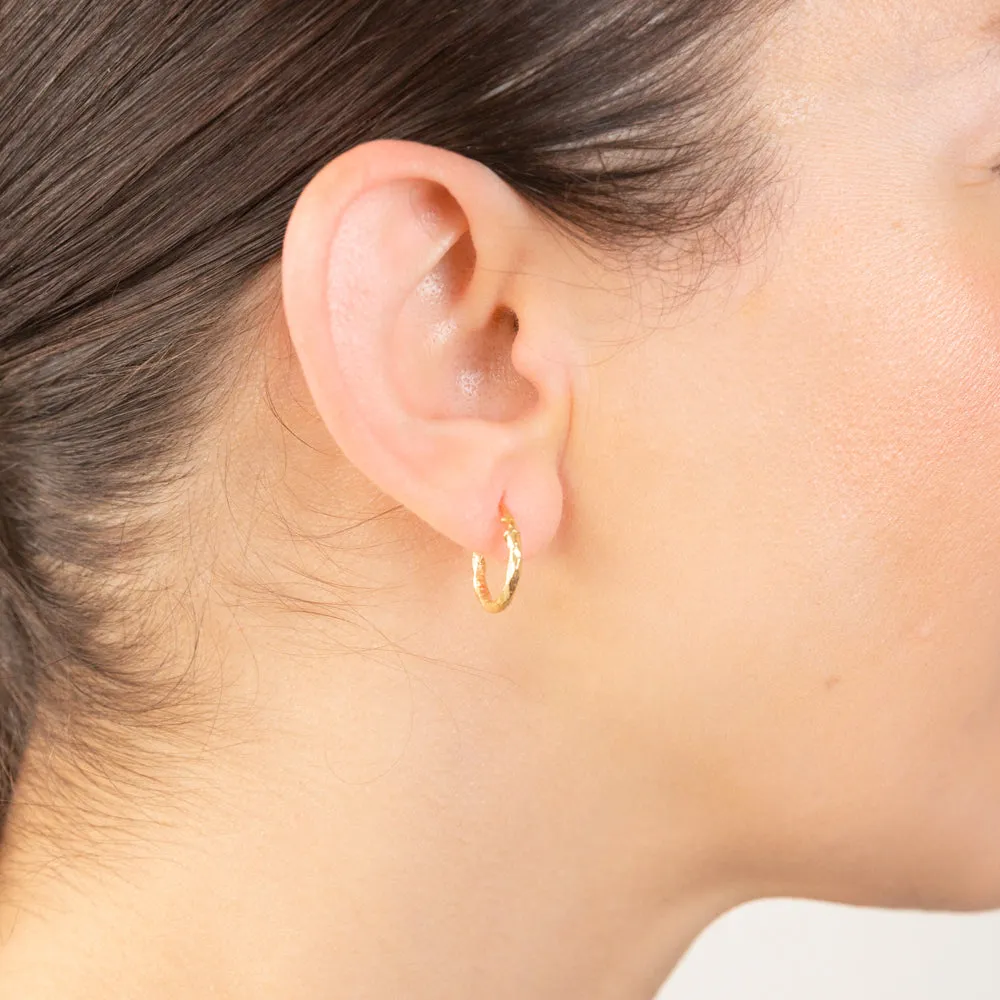 9ct Yellow Gold Silverfilled Fancy Twisted 10mm Earrings