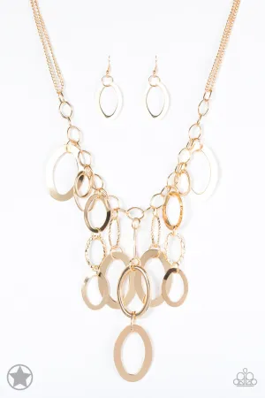 A Golden Spell Gold Paparazzi Necklace