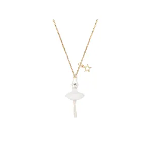 A Mini Penny White Ballerina Necklace