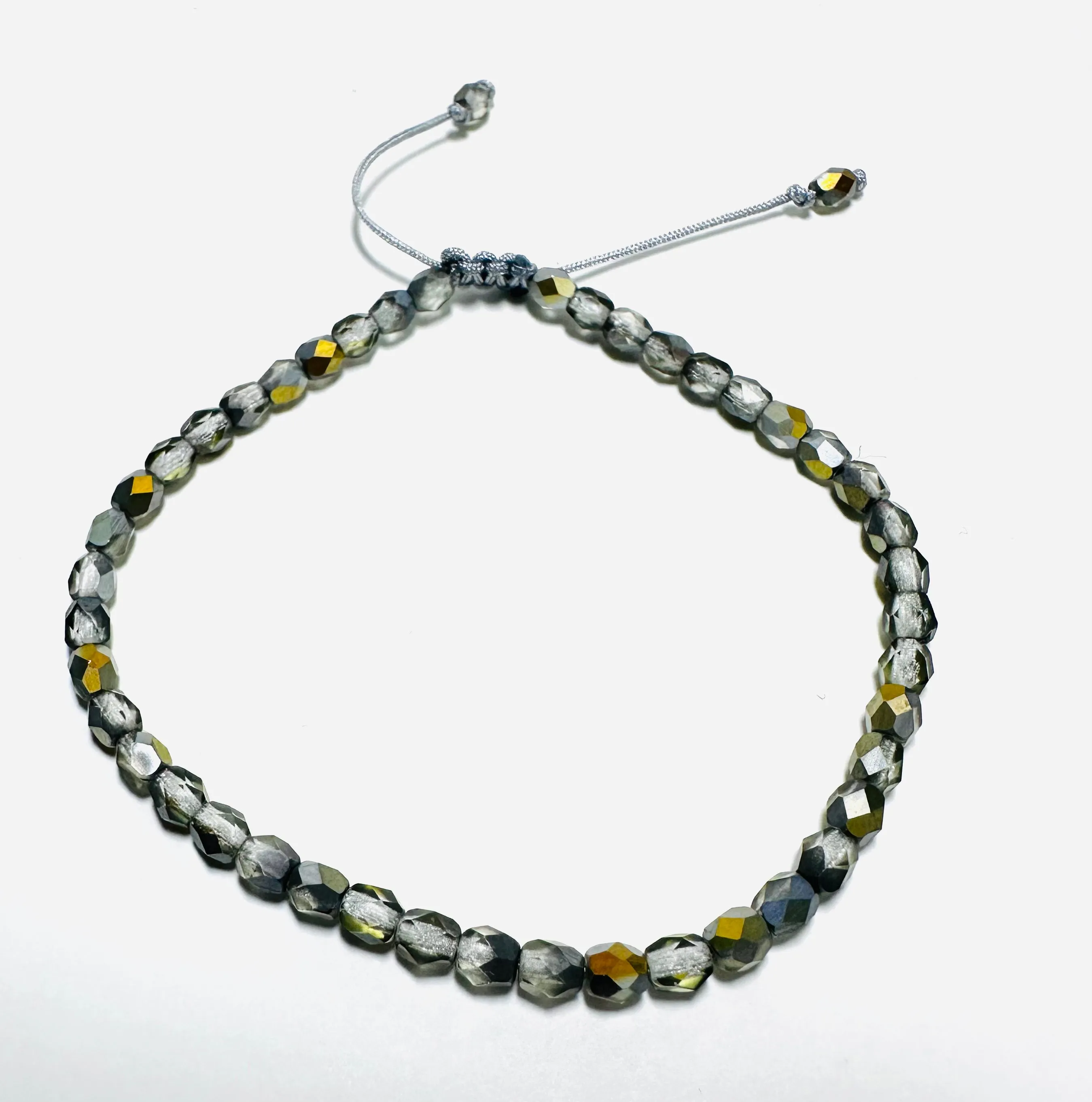 Adjustable Friendship Bracelet/Glass Friendship Bracelet 2-5 MM Bead Bracelet or Anklet