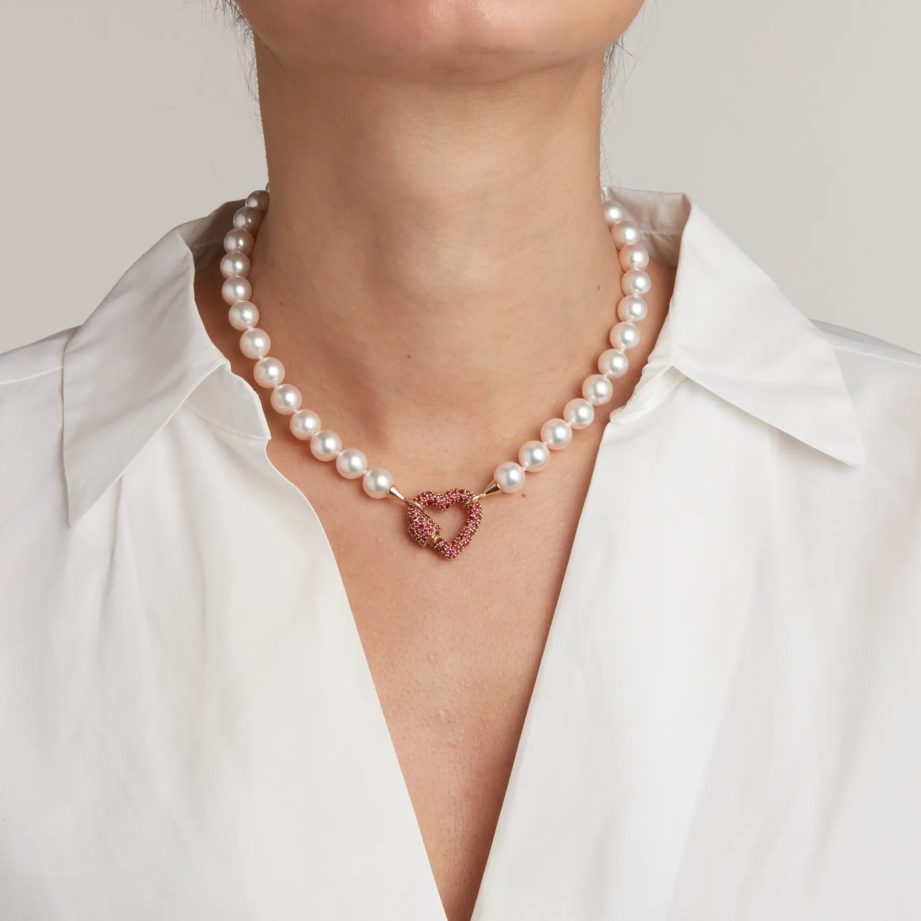 Akoya Pearl Strand with Allstone Diamond Loops