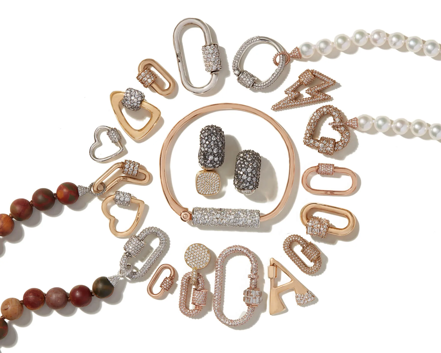 Akoya Pearl Strand with Allstone Diamond Loops