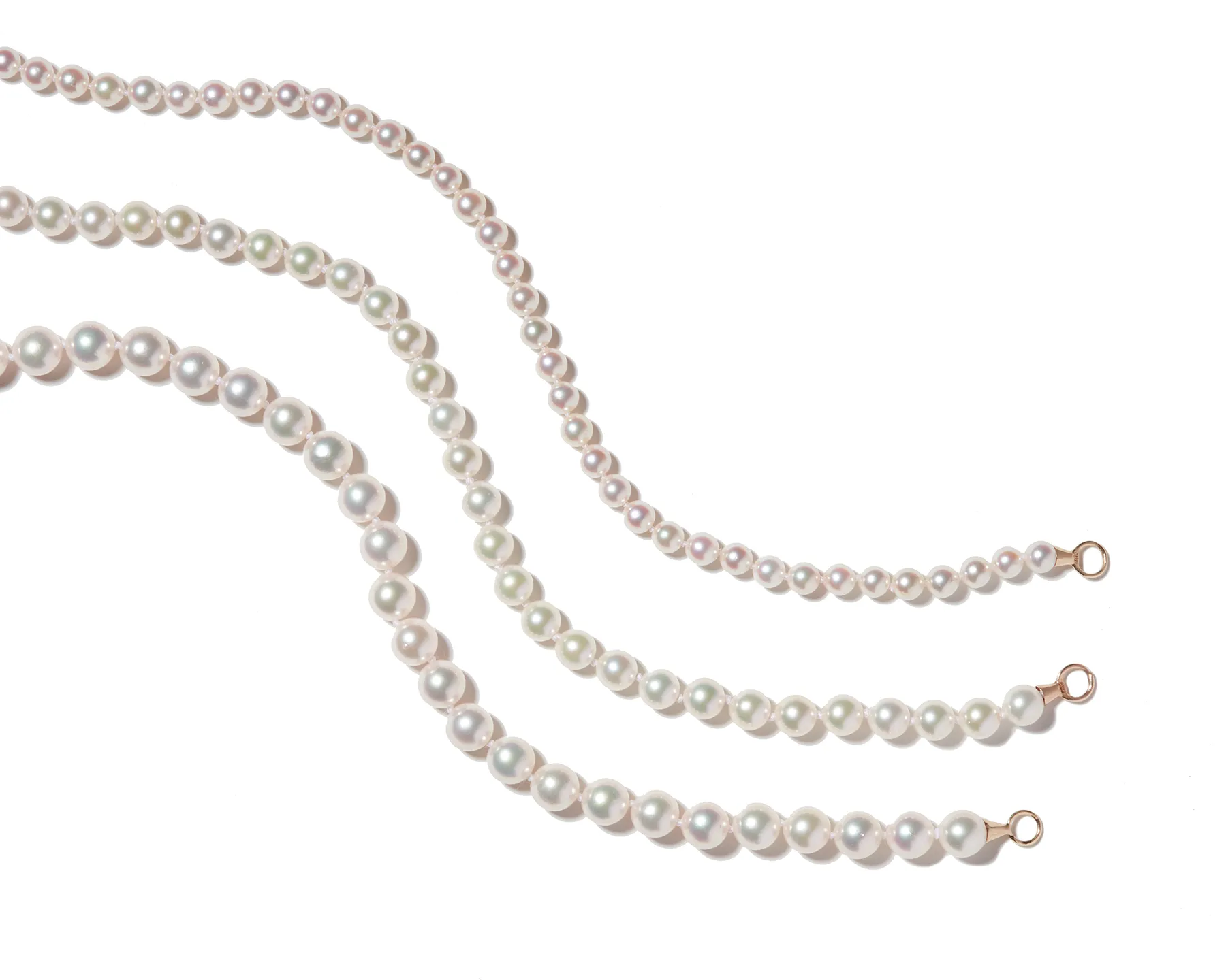 Akoya Pearl Strand with Allstone Diamond Loops