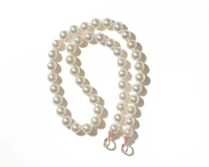 Akoya Pearl Strand with Allstone Diamond Loops