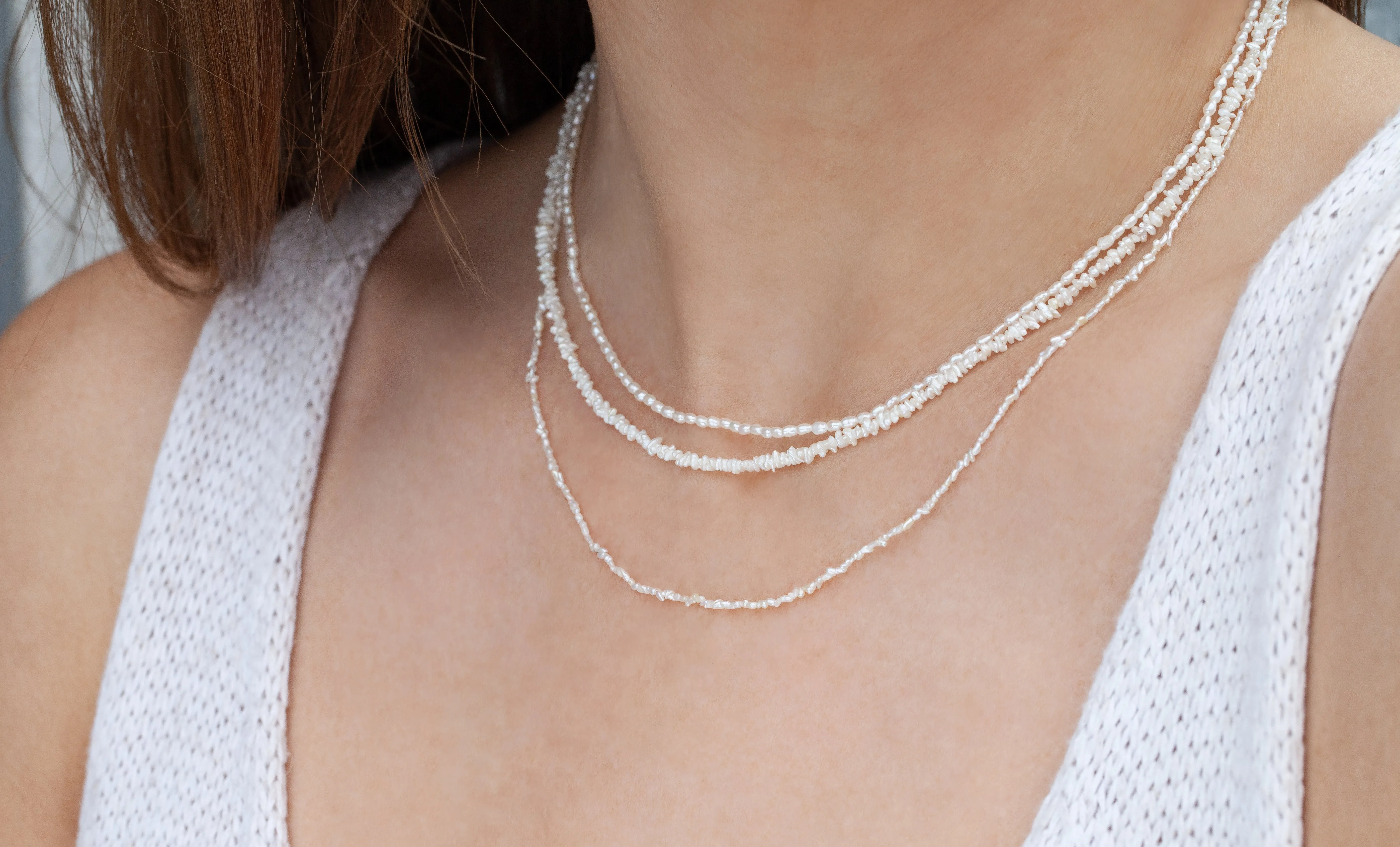 Akoya Seed Pearl Necklace (Ready to Ship)