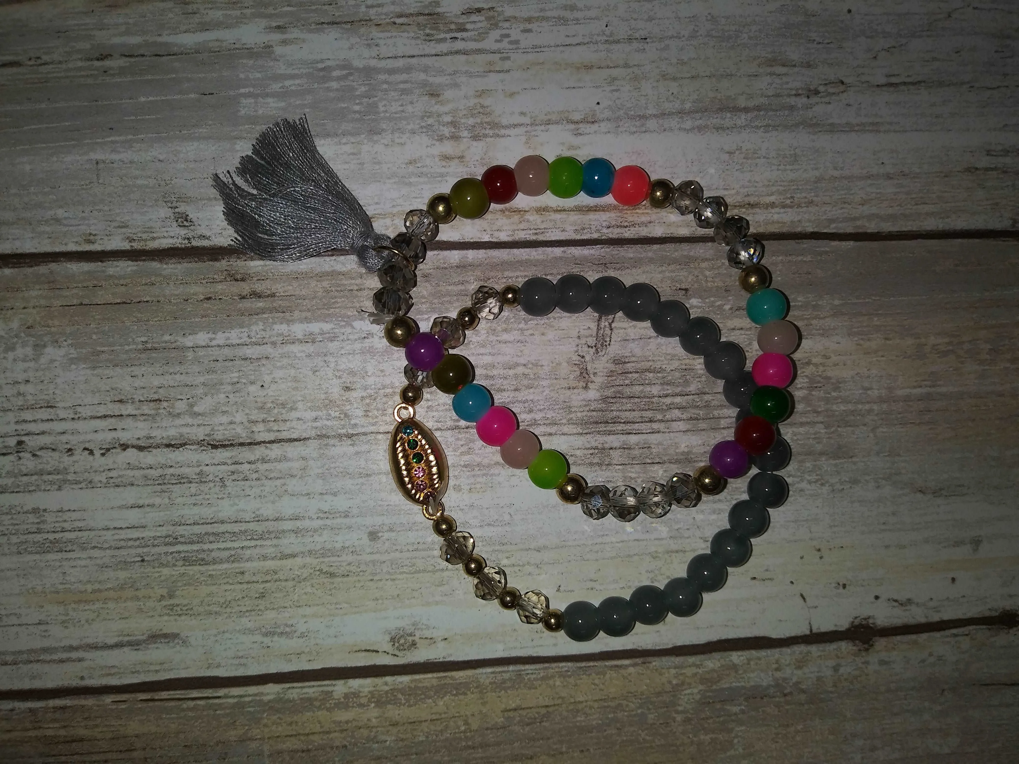 Bead & Tassel Bracelet Set