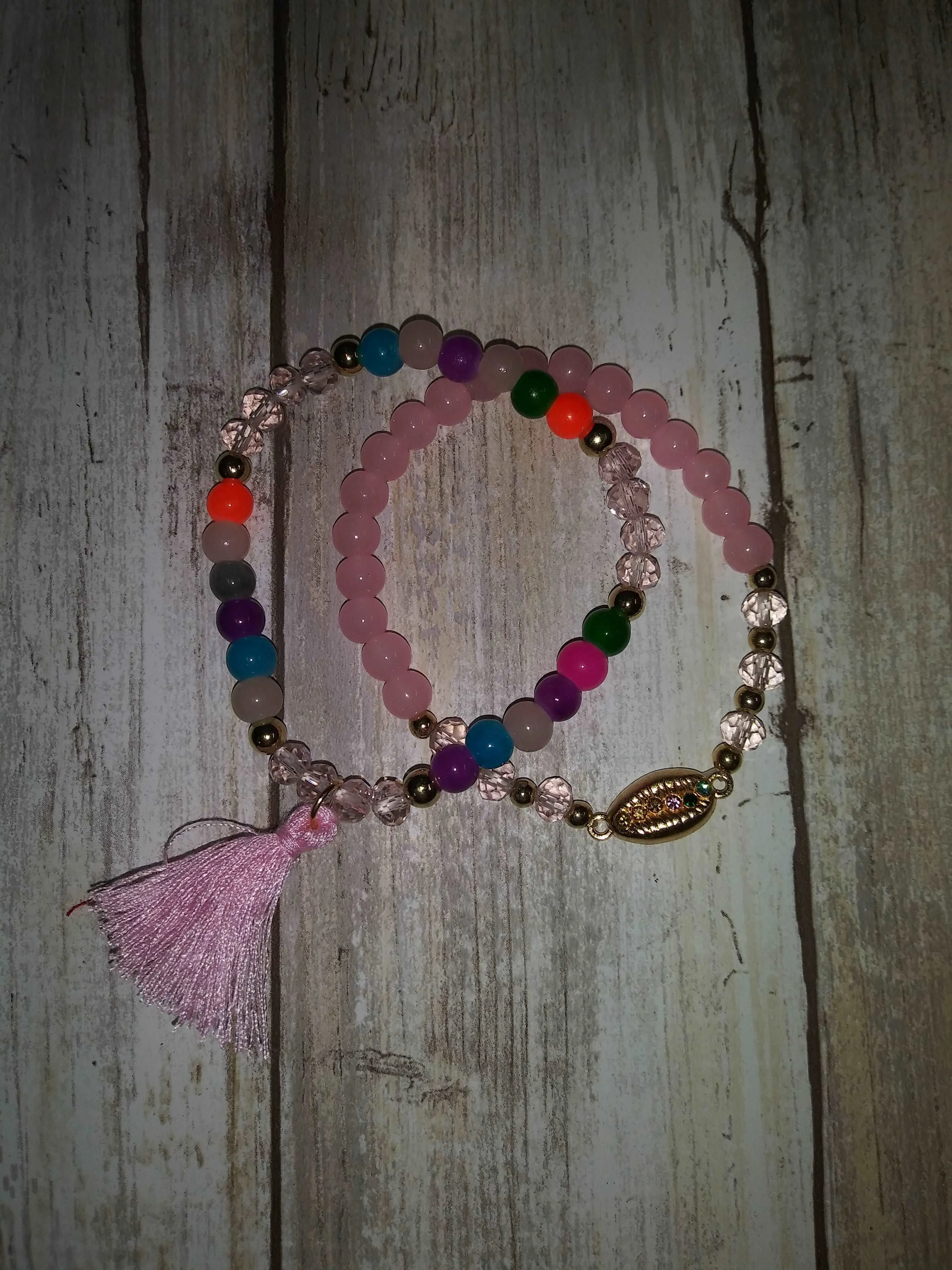 Bead & Tassel Bracelet Set