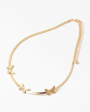 Butterflies on Snake Chain