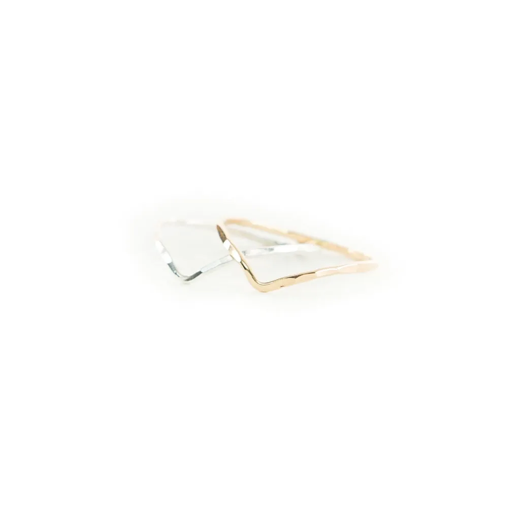 Chevron Stacking Ring