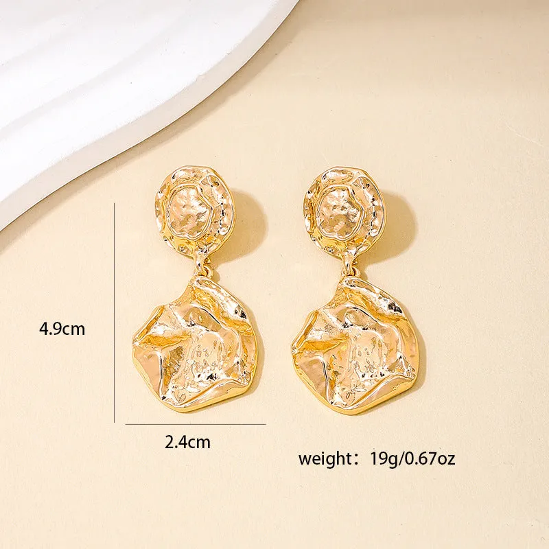 Chic Pleated Statement Earrings - Vienna Verve Collection