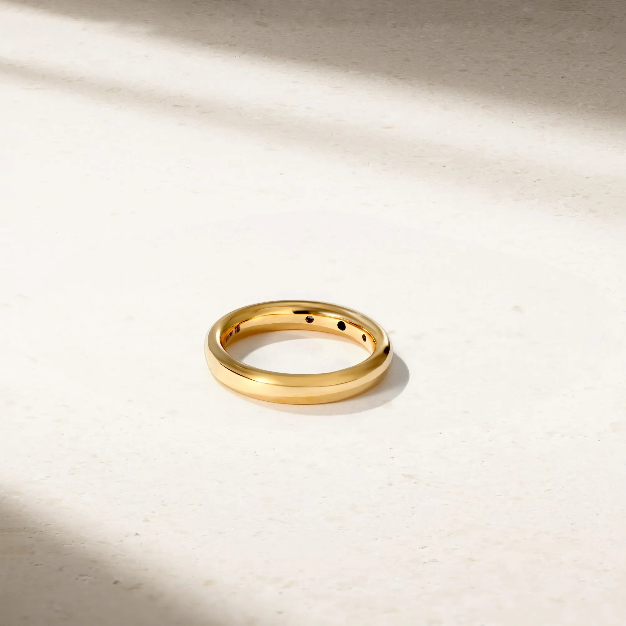 Classic Burnish Sapphire and Diamond Band
