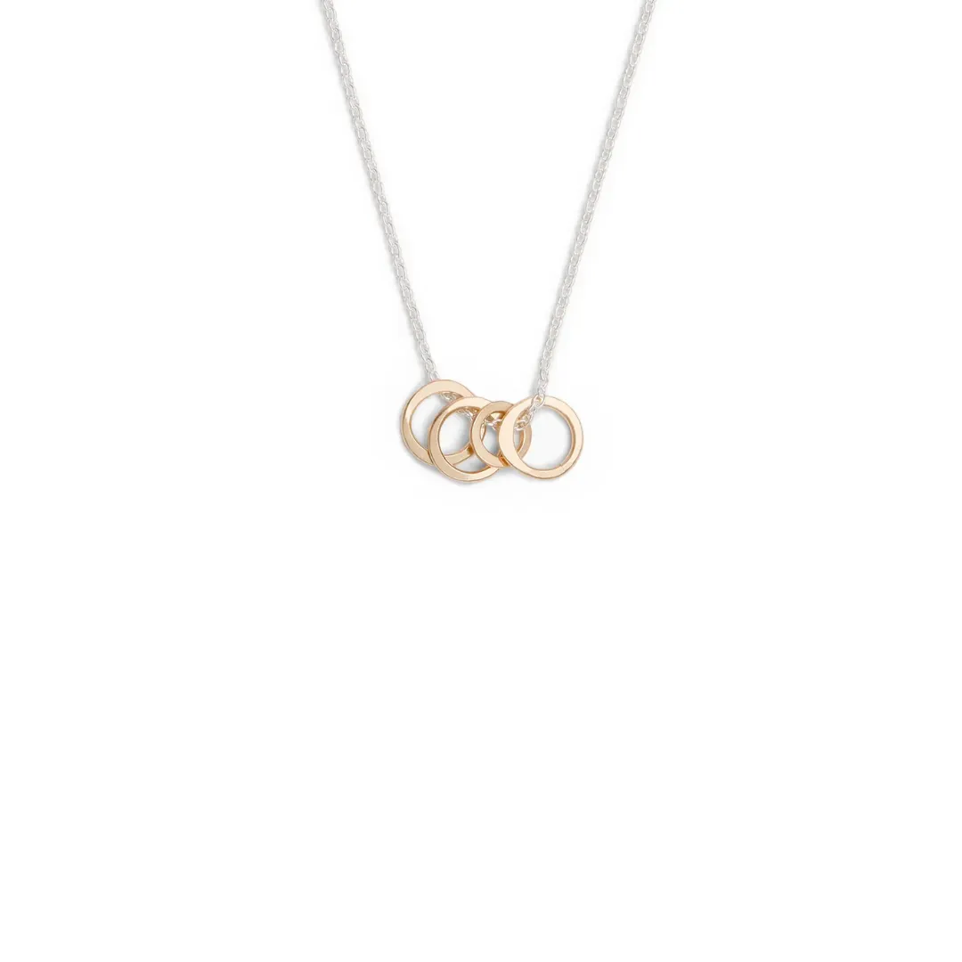Cluster Gold-Filled Circles Necklace