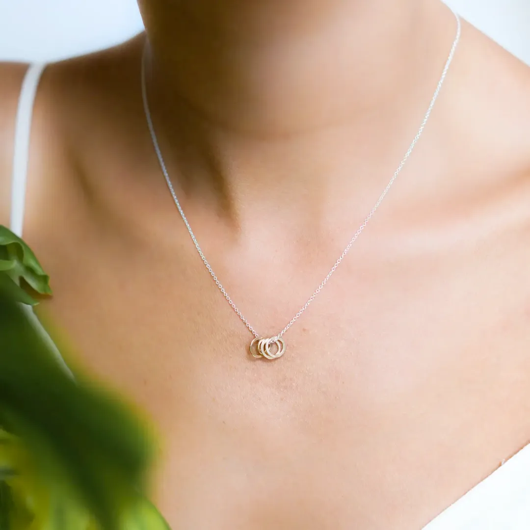 Cluster Gold-Filled Circles Necklace