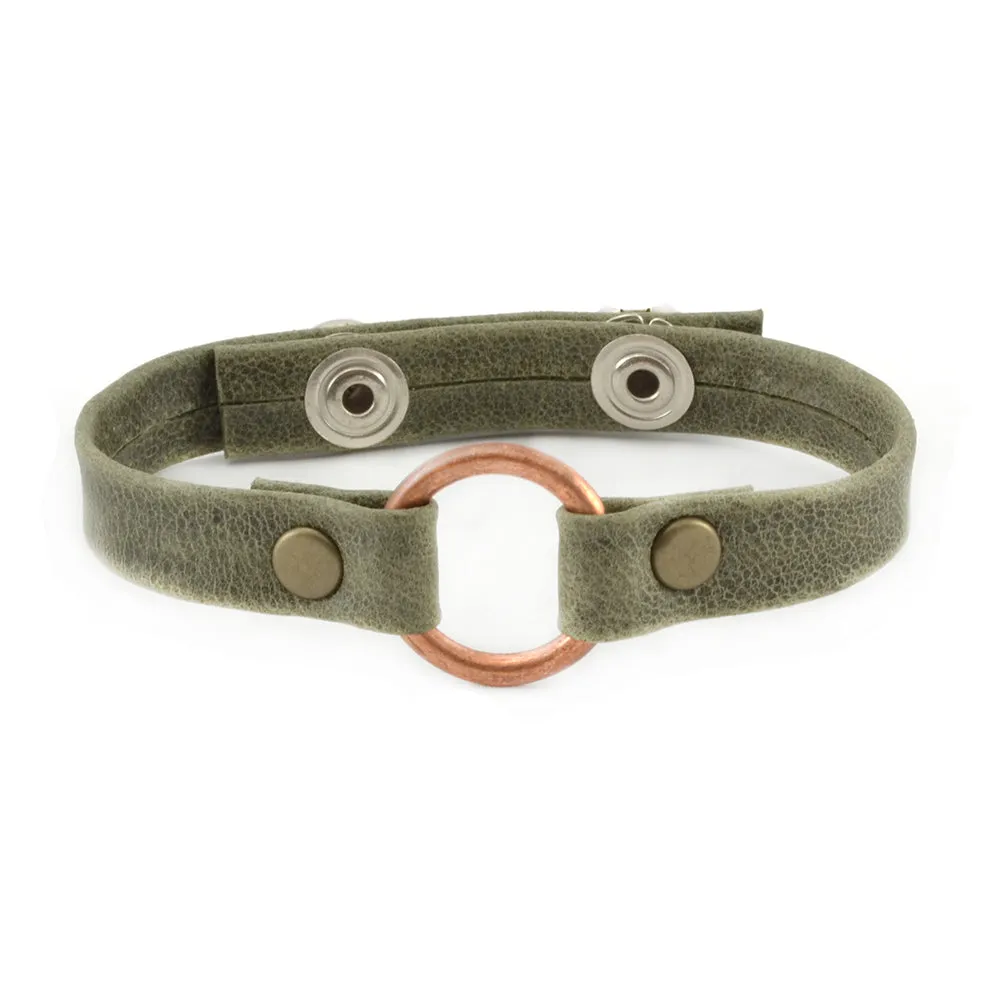 Copper Bridle Leather Bracelet