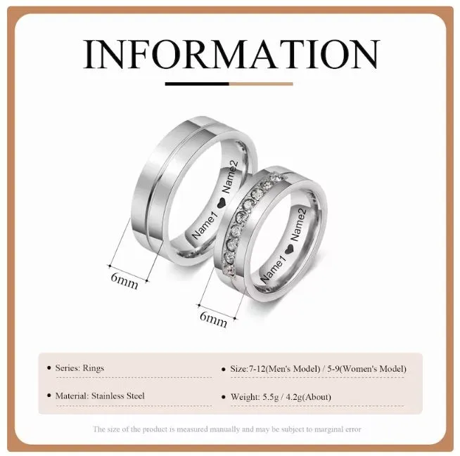 Couples Bands Engagement Ring
