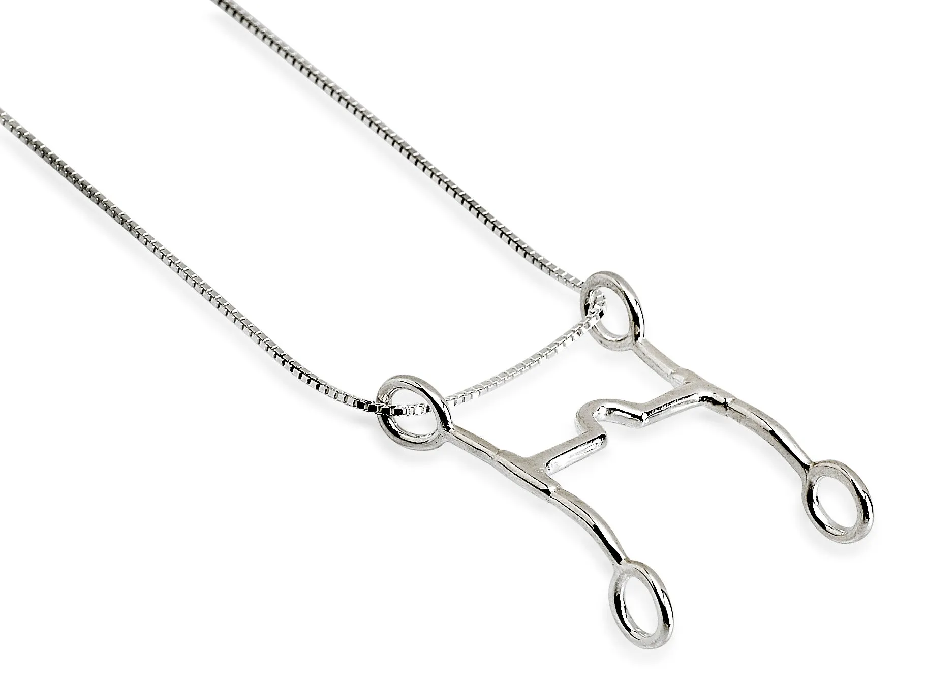Curb Bit Necklace, Sterling Silver