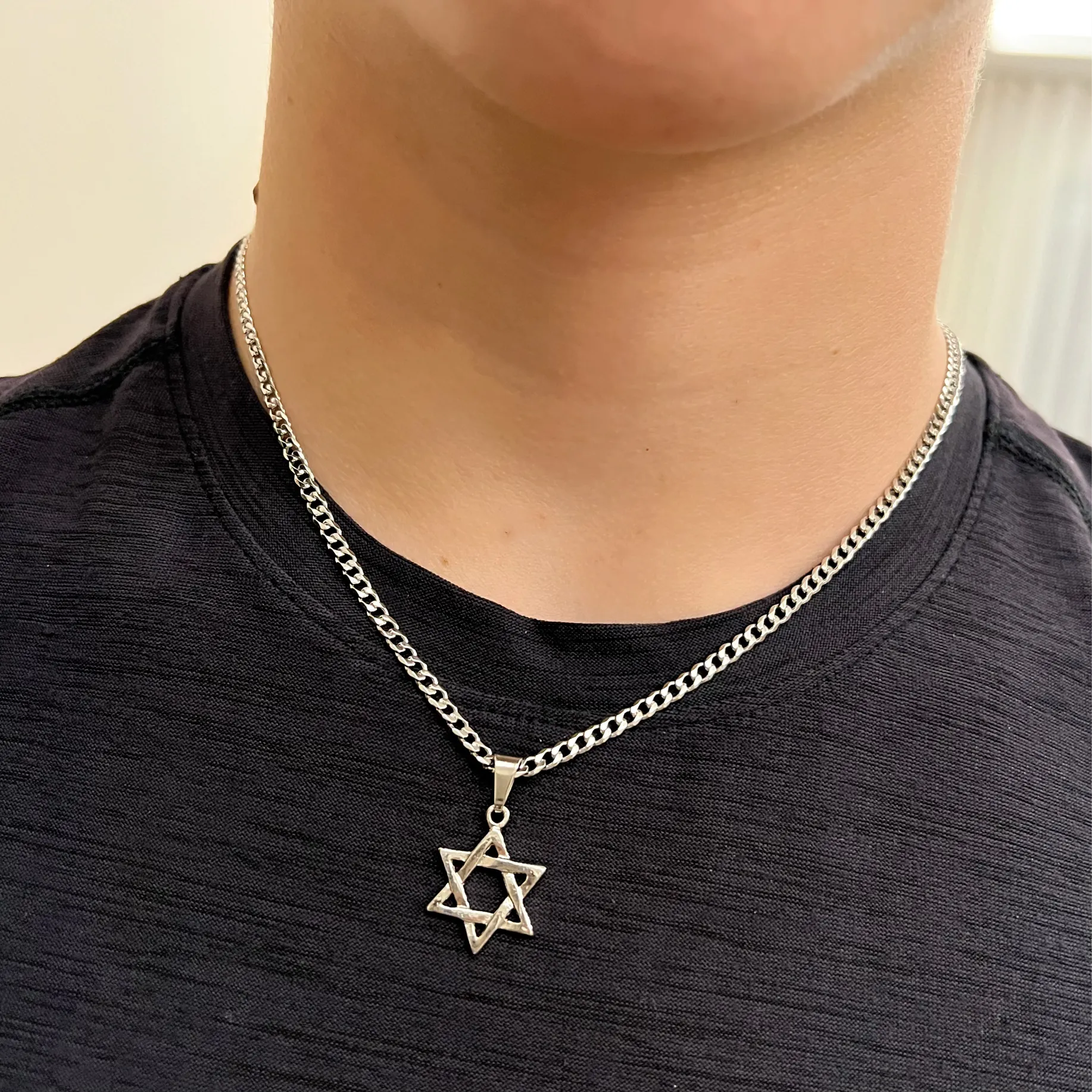 David Star on Cuban Chain Necklace