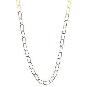 Dipped Magic Beans Necklace in Gold and Black Rhodium