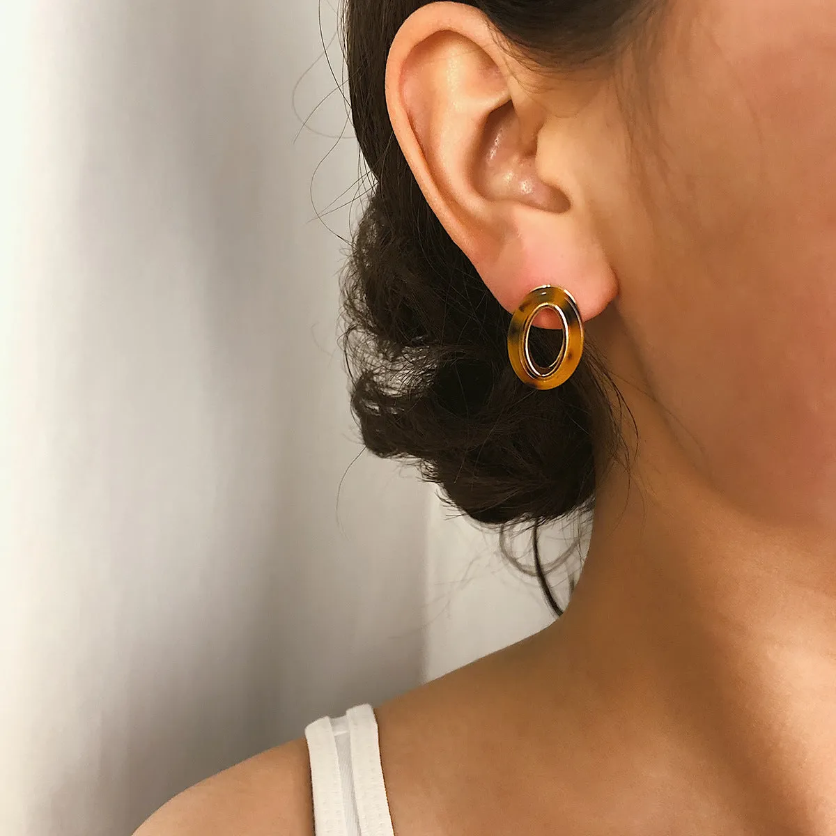 Elegant Leopard Print Stud Earrings for Women