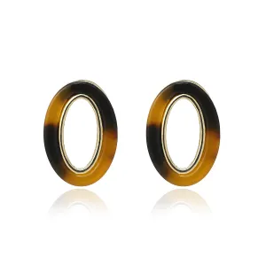 Elegant Leopard Print Stud Earrings for Women