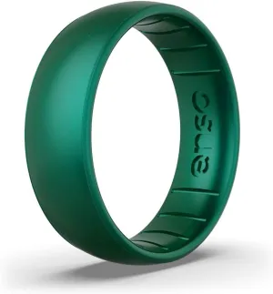 Enso Rings Classic Birthstone Silicone Ring  Unisex Wedding Engagement Band  Comfortable Breathable Band  6.6mm Wide, 1.75mm Thick