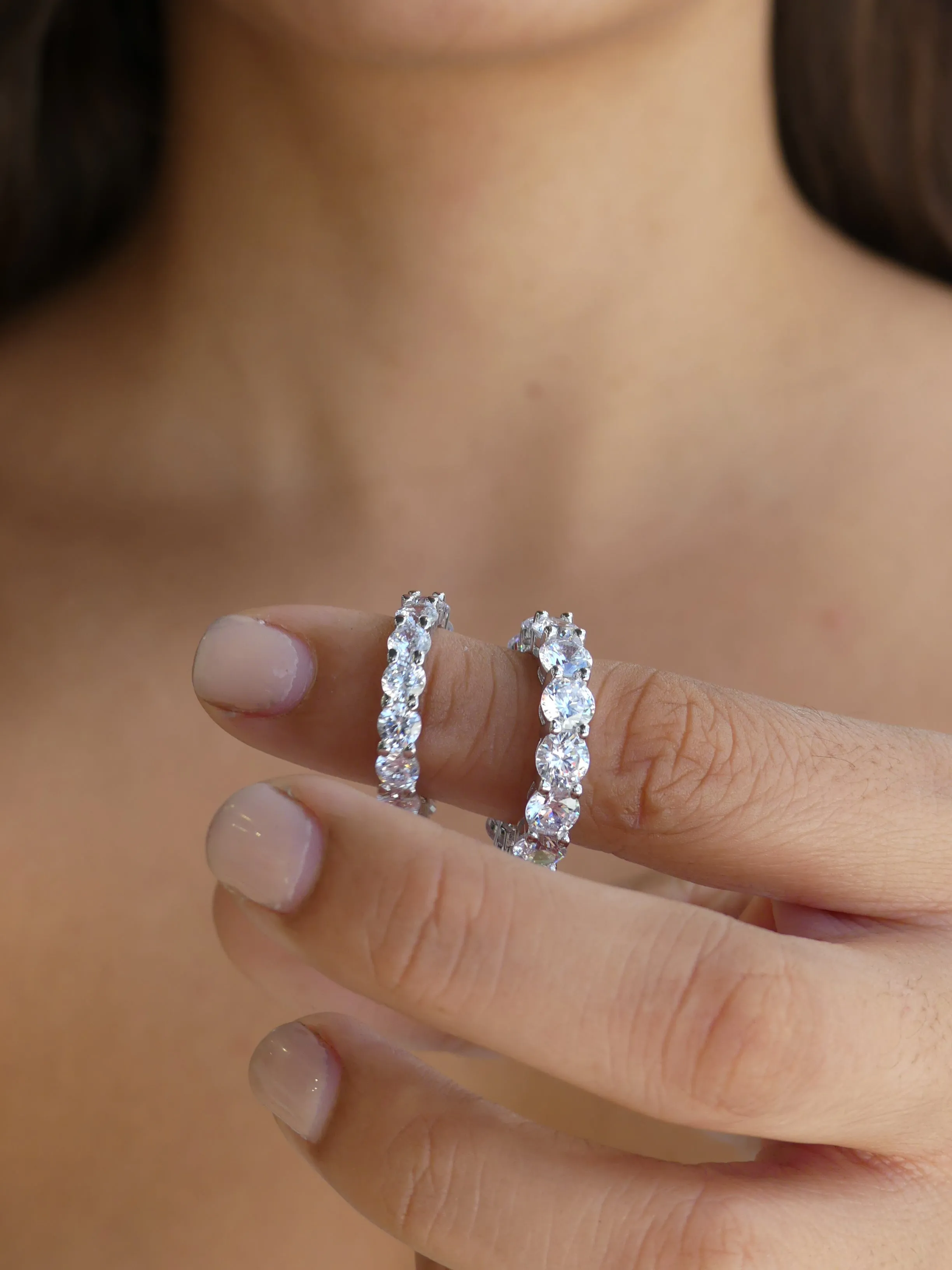 Eternity Ring 925 Sterling Silver Fashionista Women's Fine Jewelry Engagement Rings & Fashion  KESLEY