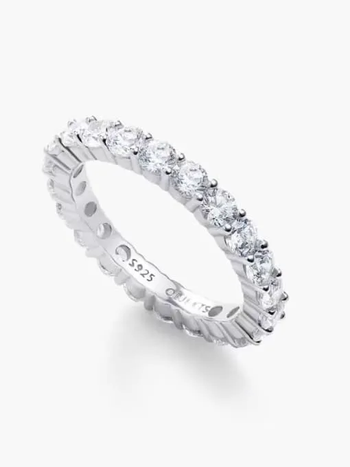 Eternity Ring 925 Sterling Silver Fashionista Women's Fine Jewelry Engagement Rings & Fashion  KESLEY