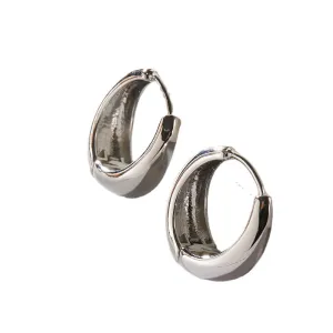 European and American Plated Metal Hoop Earrings - Vienna Verve Collection