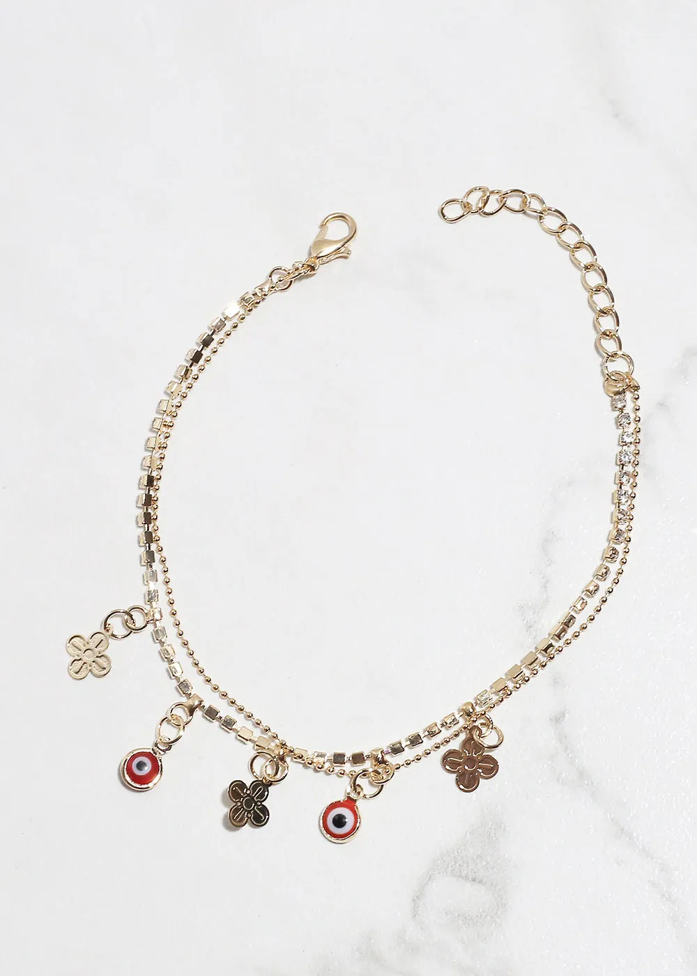 Evil Eye & Lucky Charm Anklet