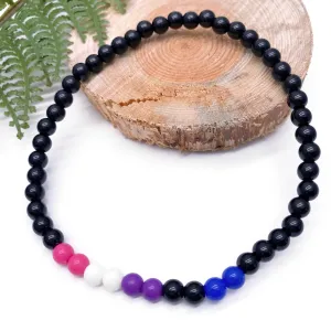 Genderfluid Colours Acrylic Bead Anklet