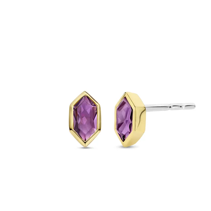 Hex CZ Studs