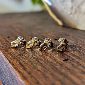 Hex CZ Studs