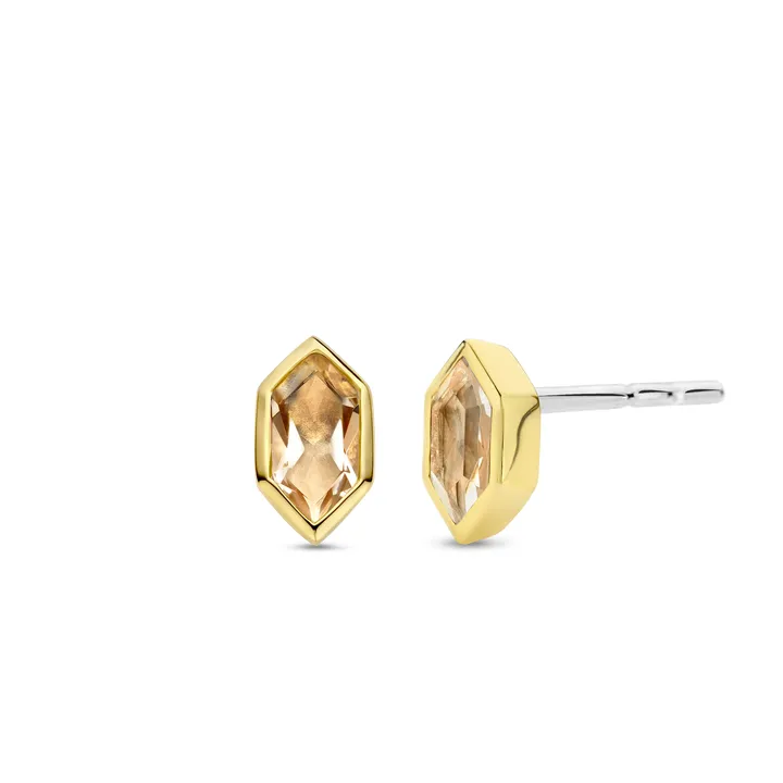 Hex CZ Studs