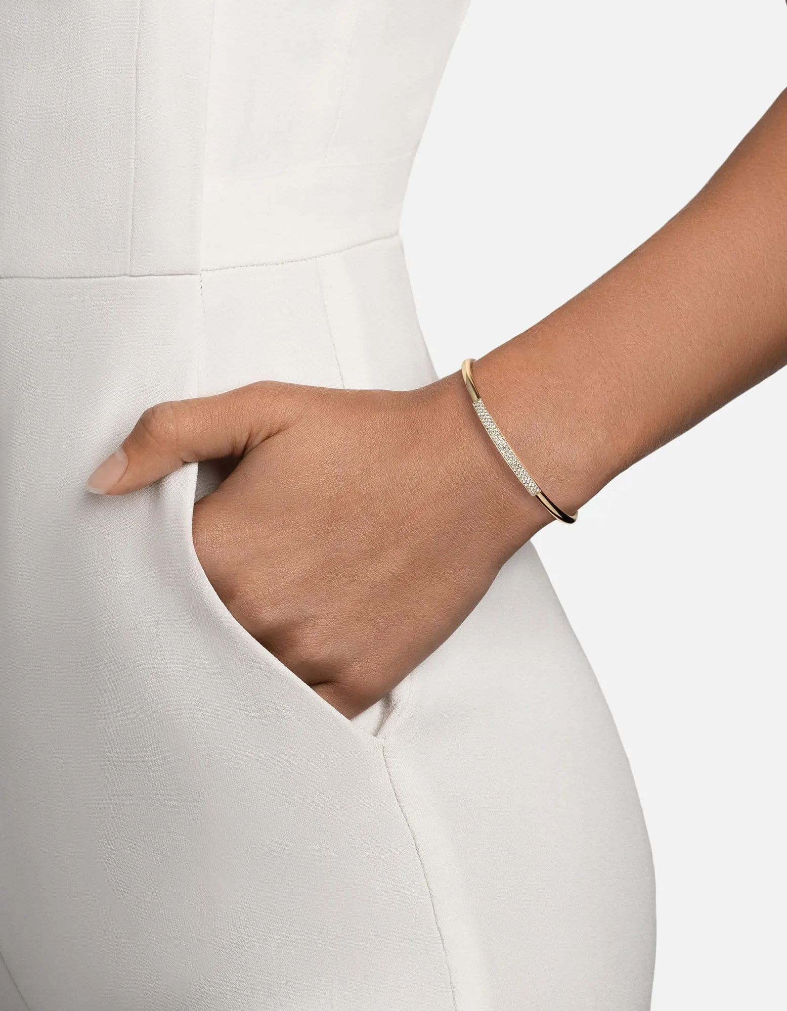 ID Cuff, Gold Vermeil/Sapphire