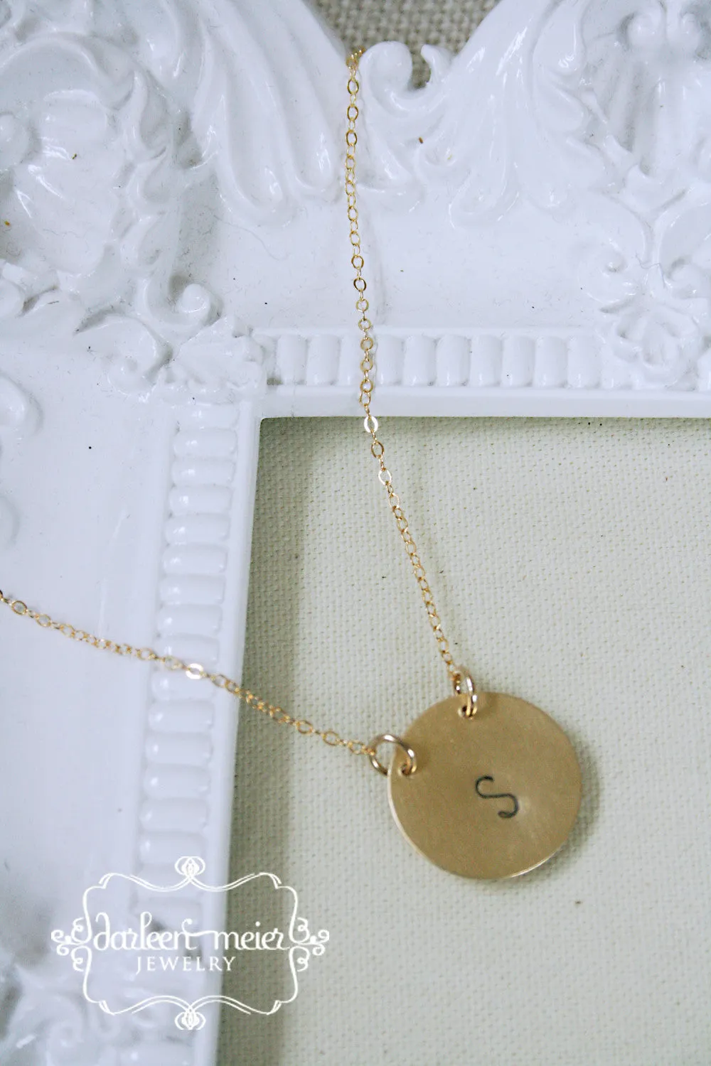 Initial Necklace - Brass