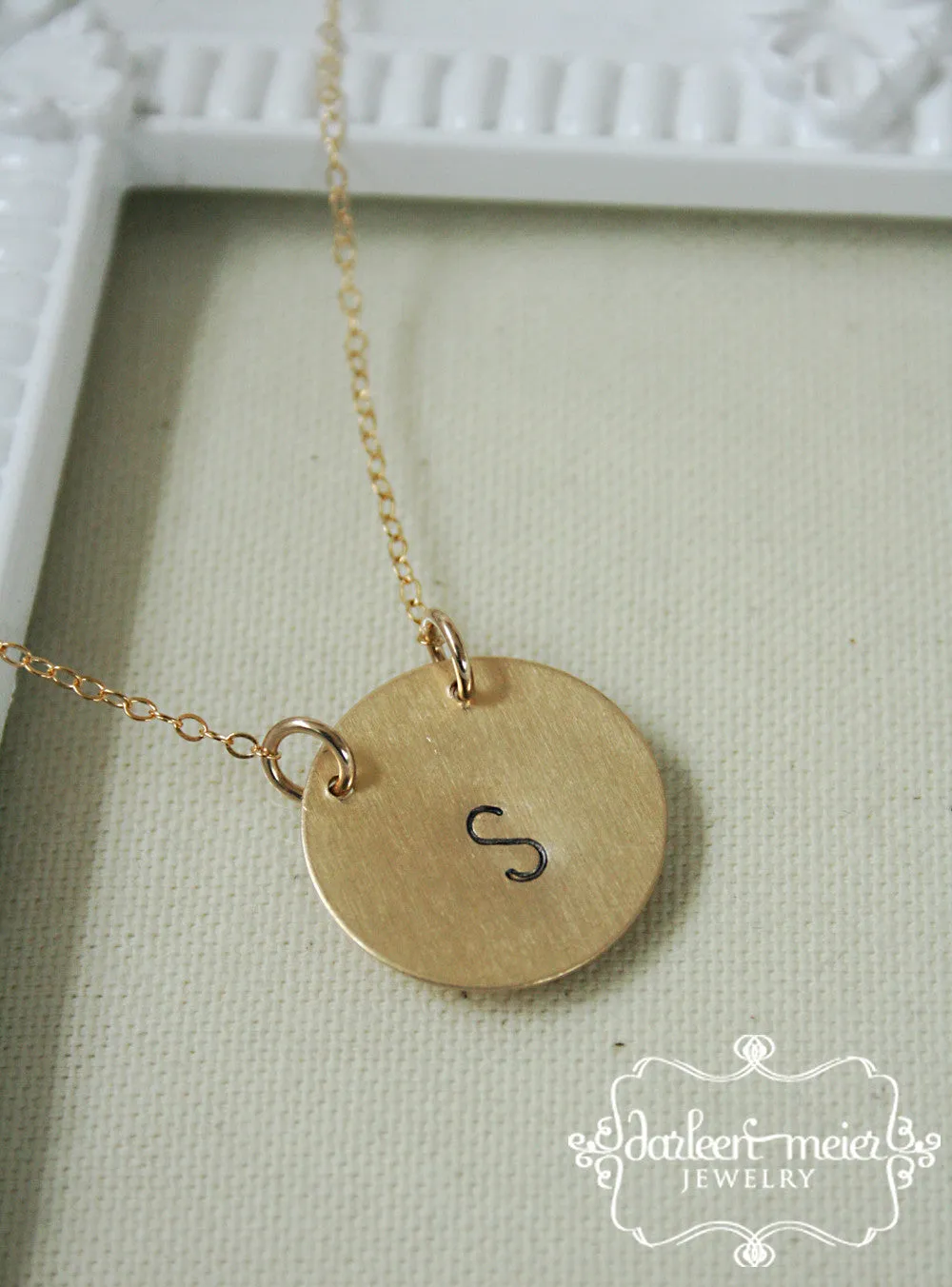 Initial Necklace - Brass