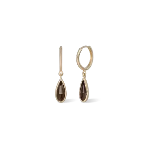 Iris •Smoky Quartz Hoop Earring
