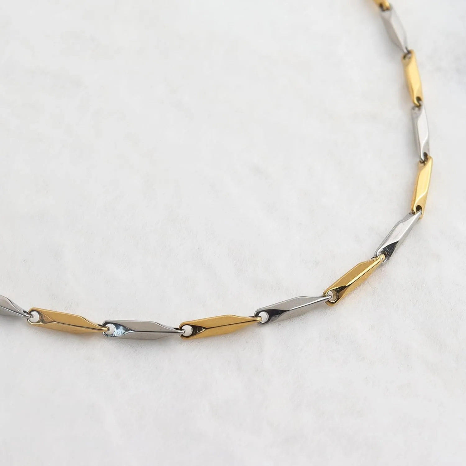 Jean Beau Gold Choker Necklace for Women, Simple 18K Gold Plated Adjustable Link Chain Prom Jewelry Gifts