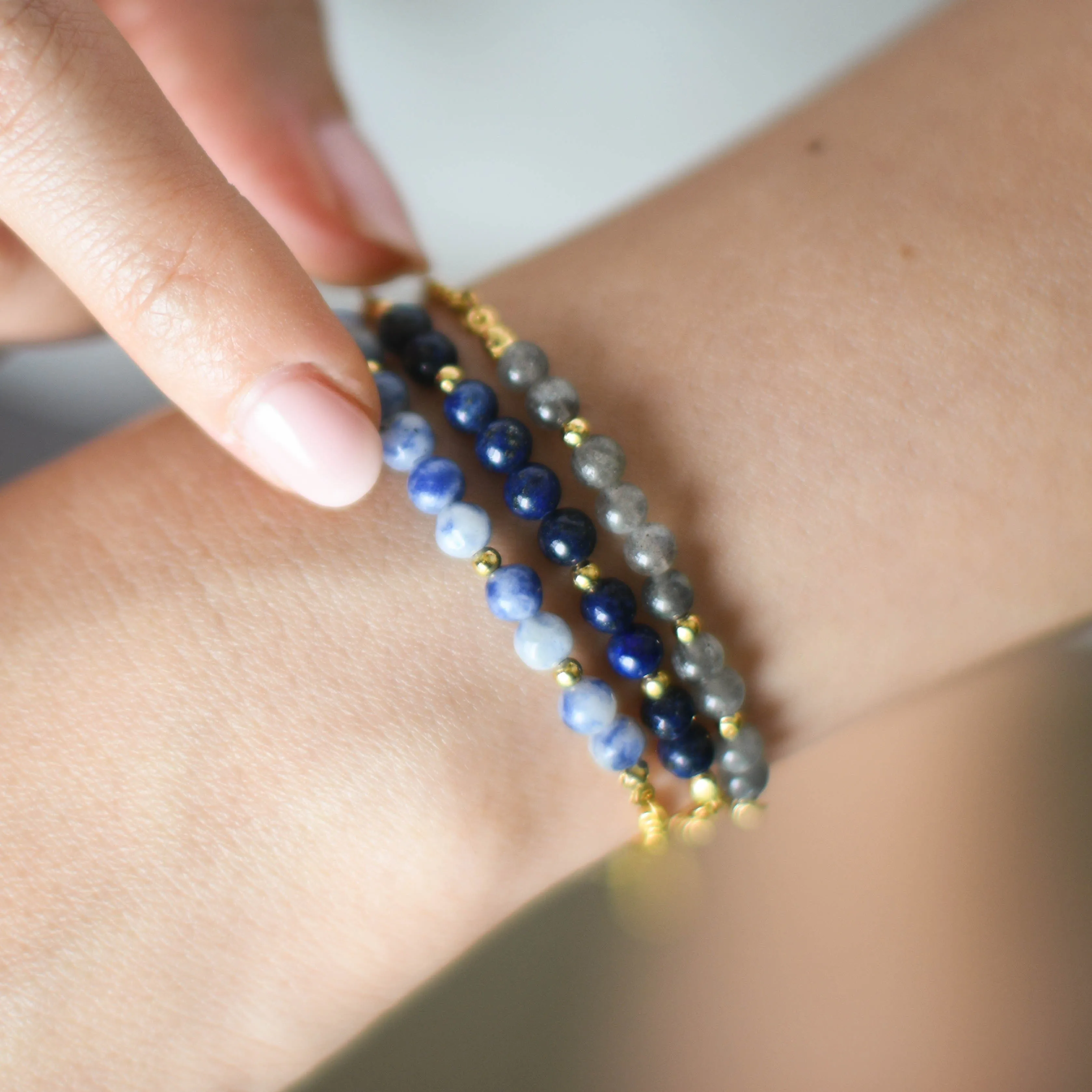 Jessa Adjustable Bracelet |Lapis Lazuli