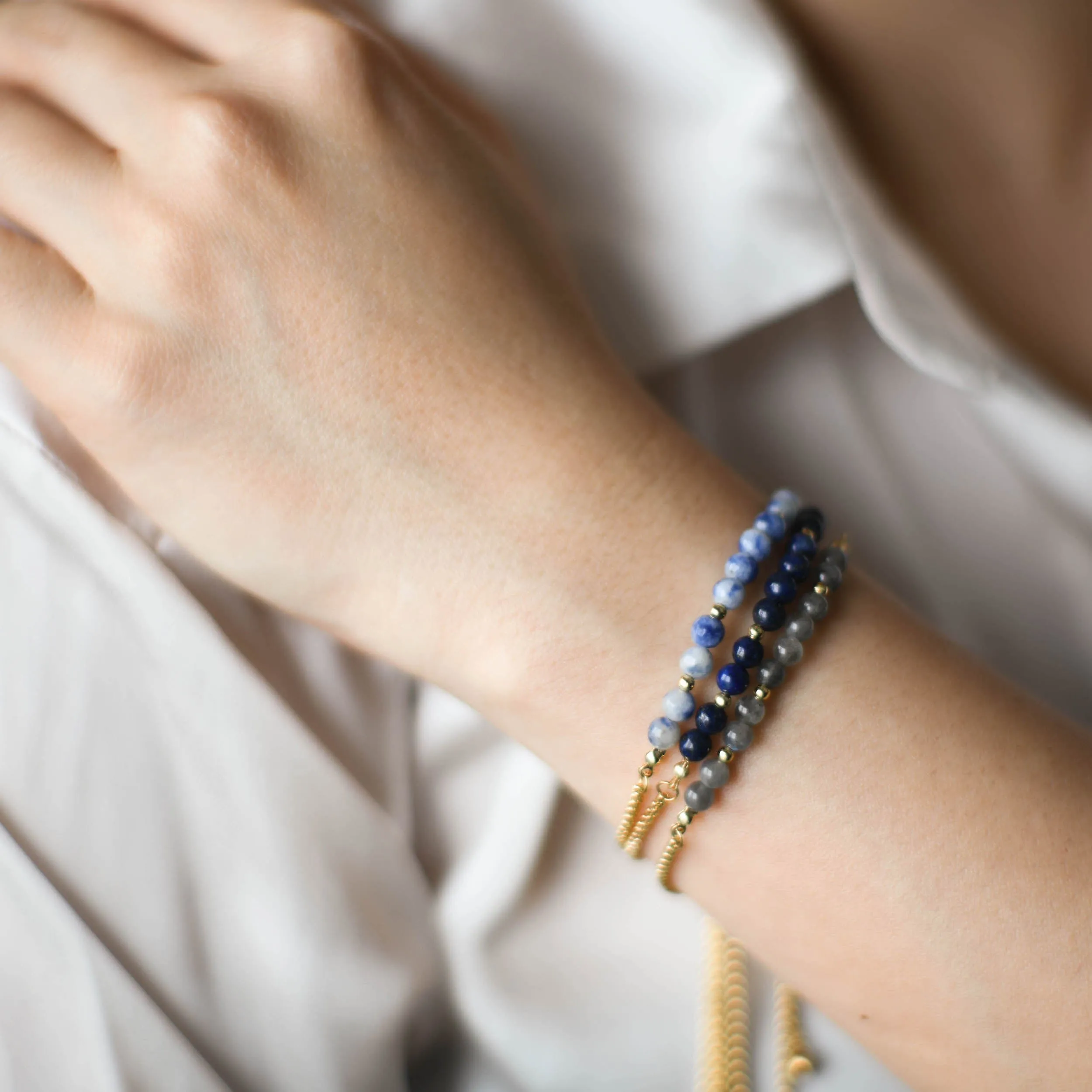 Jessa Adjustable Bracelet |Lapis Lazuli