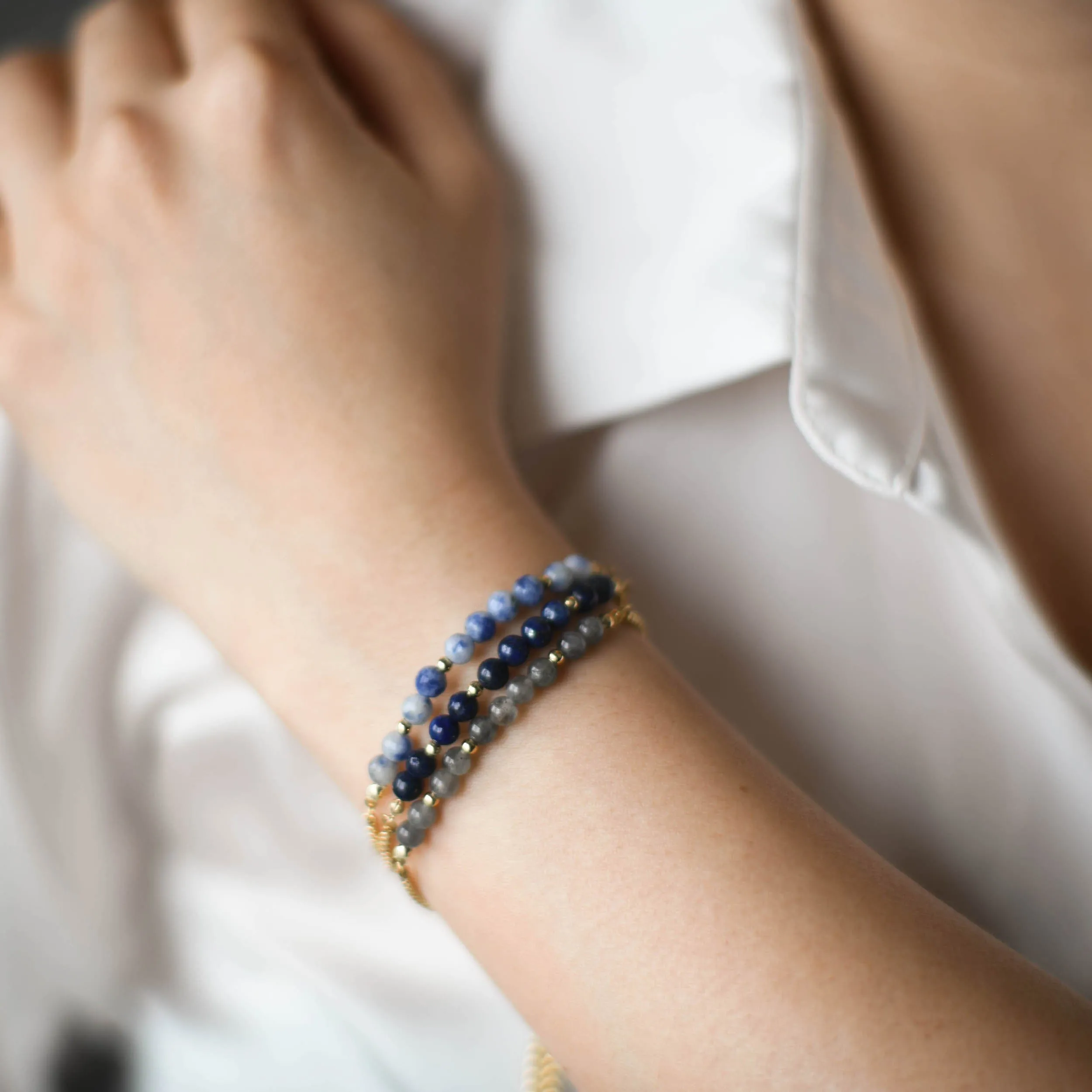 Jessa Adjustable Bracelet |Lapis Lazuli