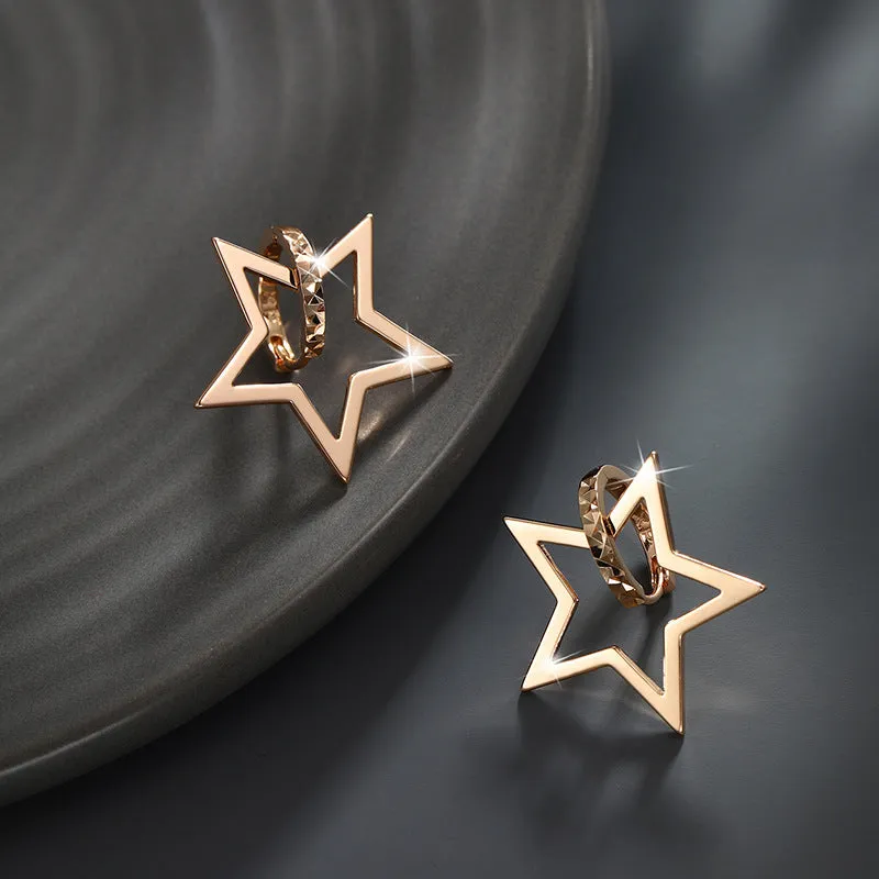 Jewelry New Niche Fashion Star Earrings Women's Simple Earrings Exquisite Small High-end Temperament Earrings