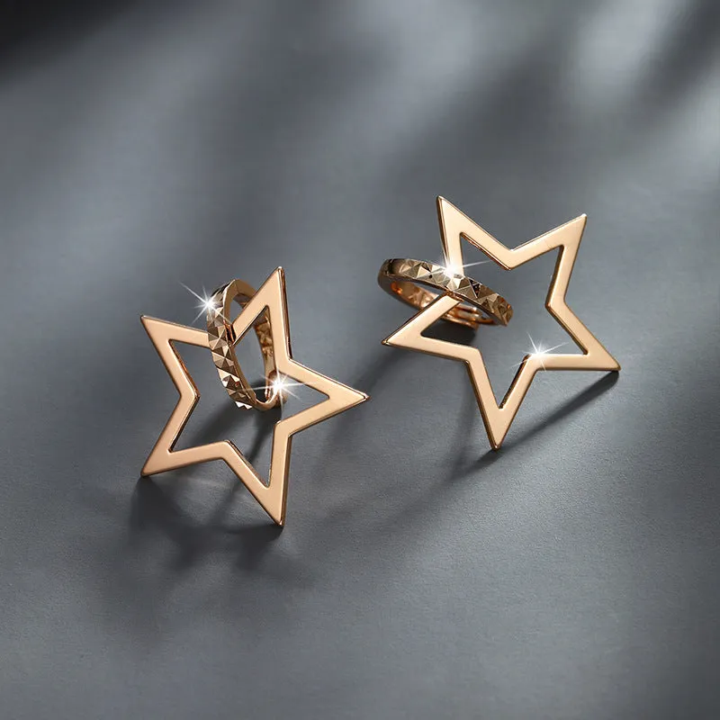 Jewelry New Niche Fashion Star Earrings Women's Simple Earrings Exquisite Small High-end Temperament Earrings